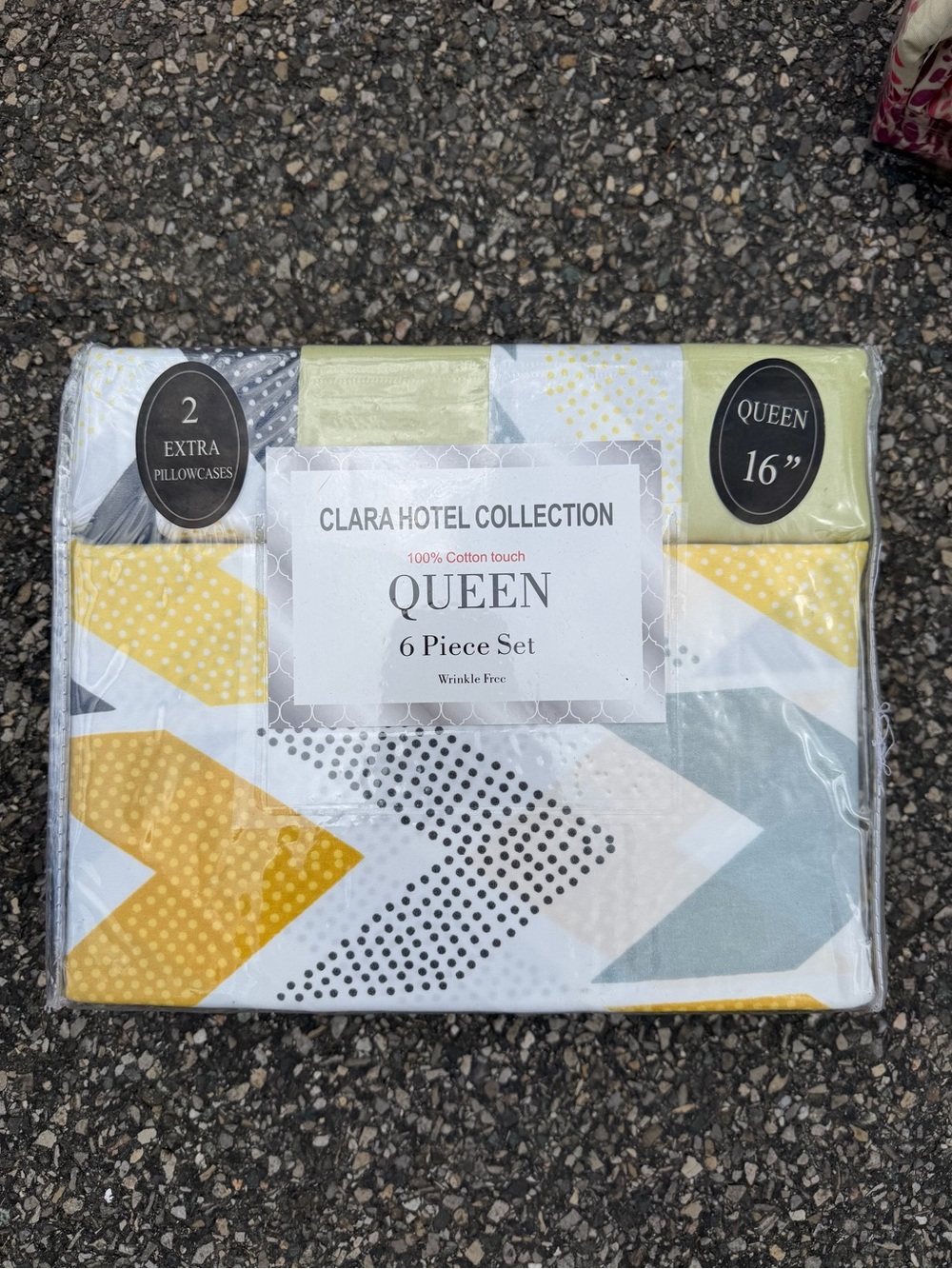 Hotel Collection Queen 6-Piece Bedding Set in Yellow, Gray, Green